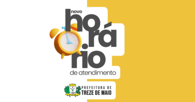 Novo horário de expediente da Prefeitura Municipal de Treze de Maio a partir do dia 04 de novembro